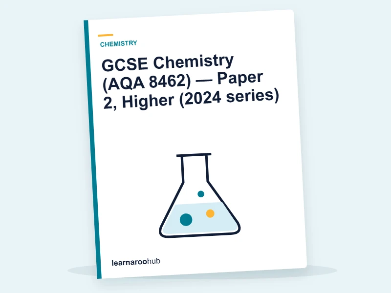 GCSE Chemistry (AQA 8462) — Paper 2, Higher (2024 series) — mock practice paper cover