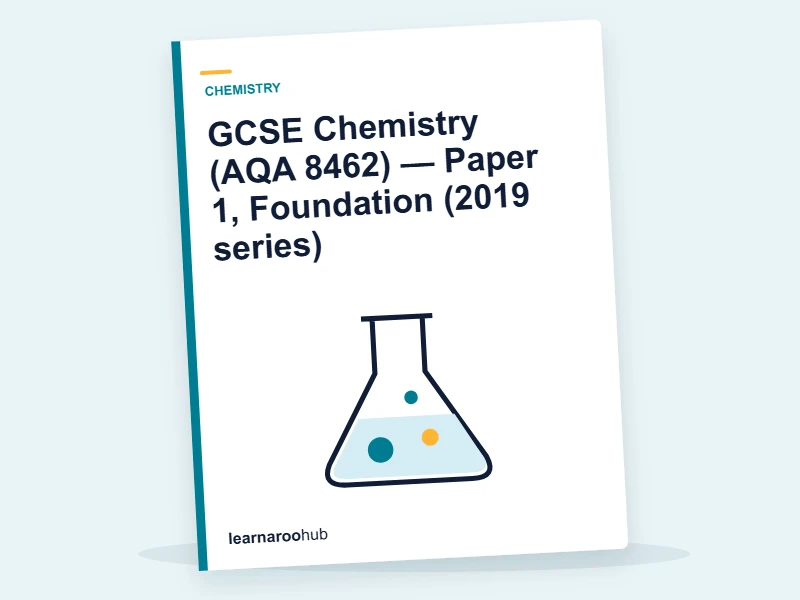 GCSE Chemistry (AQA 8462) — Paper 1, Foundation (2019 series) — mock practice paper cover