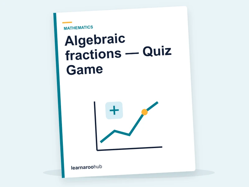 Algebraic fractions — Quiz Game — quiz cover