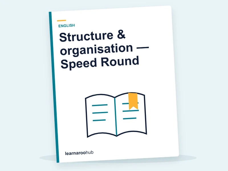 Structure & organisation — Speed Round — quiz cover