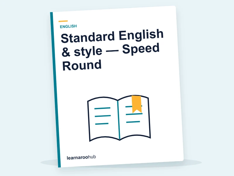 Standard English & style — Speed Round — quiz cover