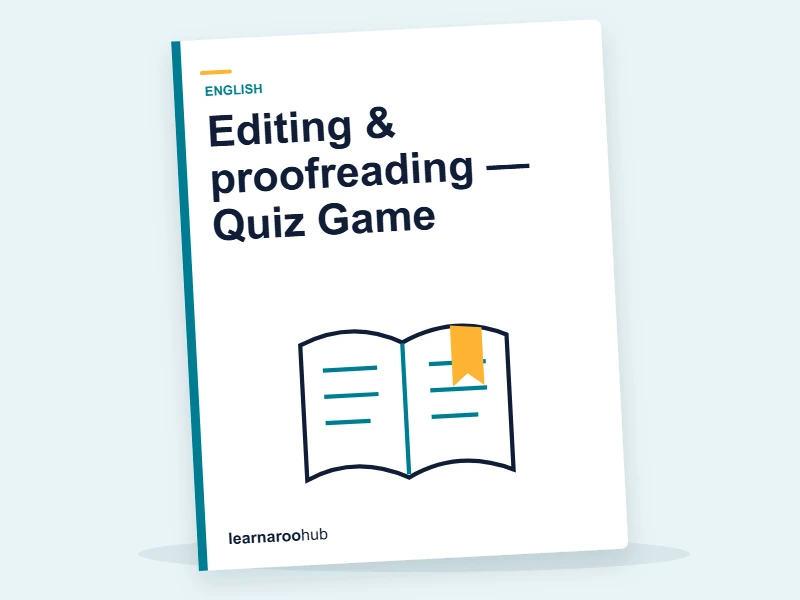 Editing & proofreading — Quiz Game — quiz cover