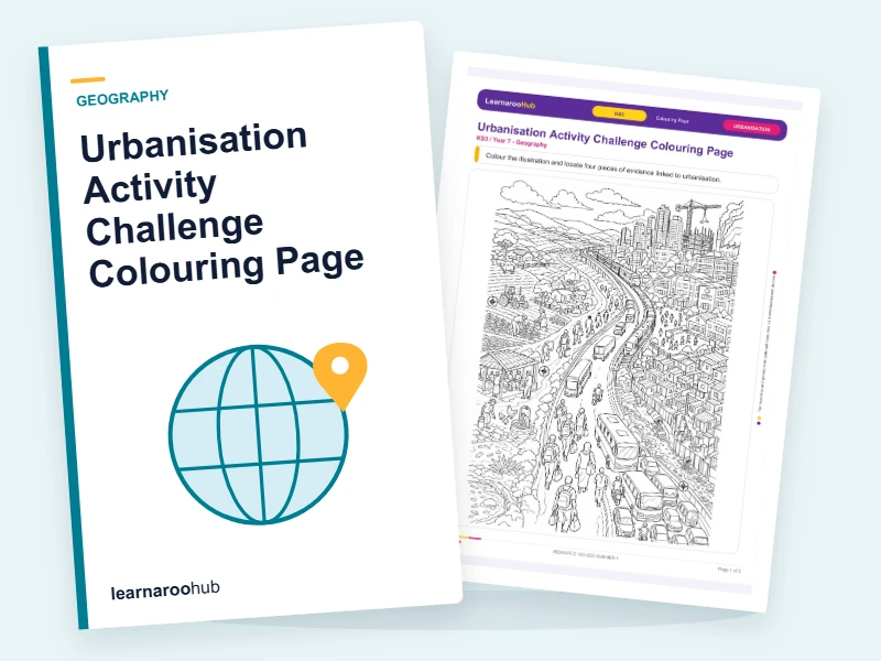 Urbanisation Activity Challenge Colouring Page — colouring sheets cover