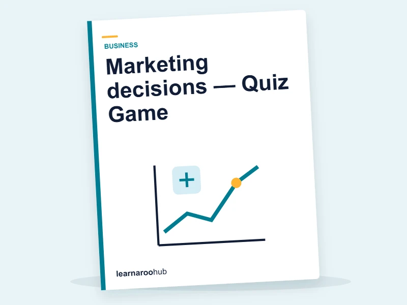 Marketing decisions — Quiz Game — quiz cover