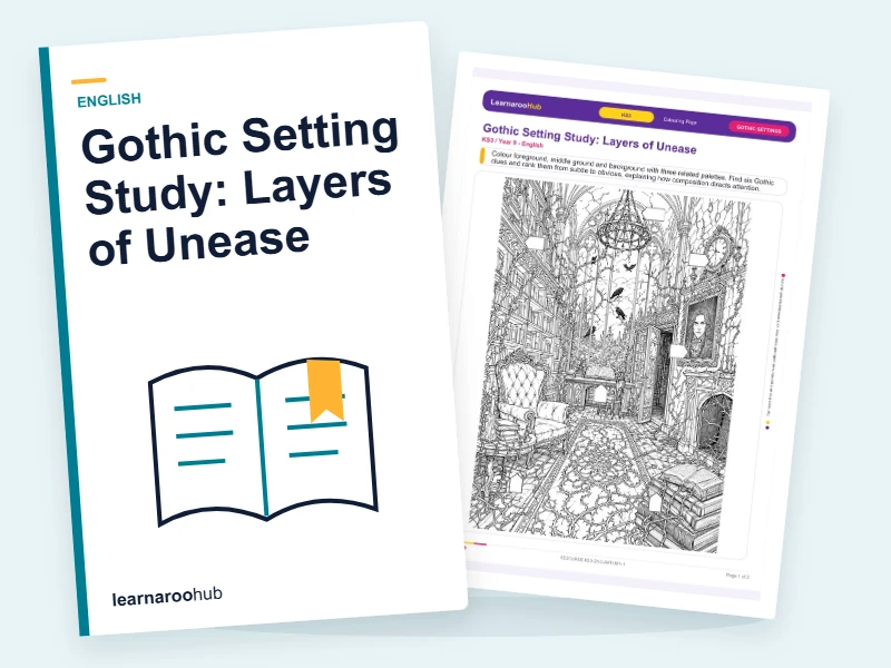 Gothic Setting Study: Layers of Unease — colouring sheets cover