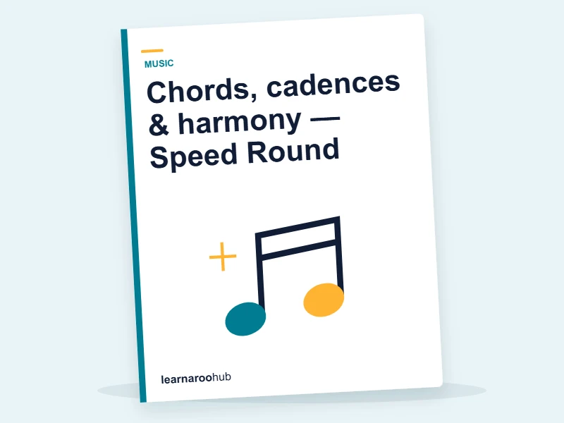 Chords, cadences & harmony — Speed Round — quiz cover