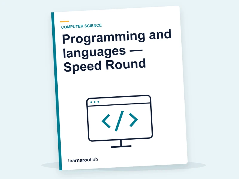 Programming and languages — Speed Round — quiz cover
