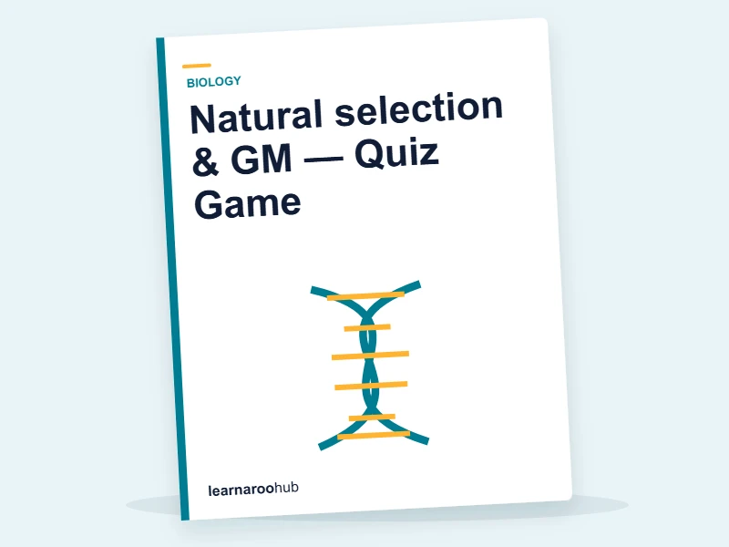 Natural selection & GM — Quiz Game — quiz cover