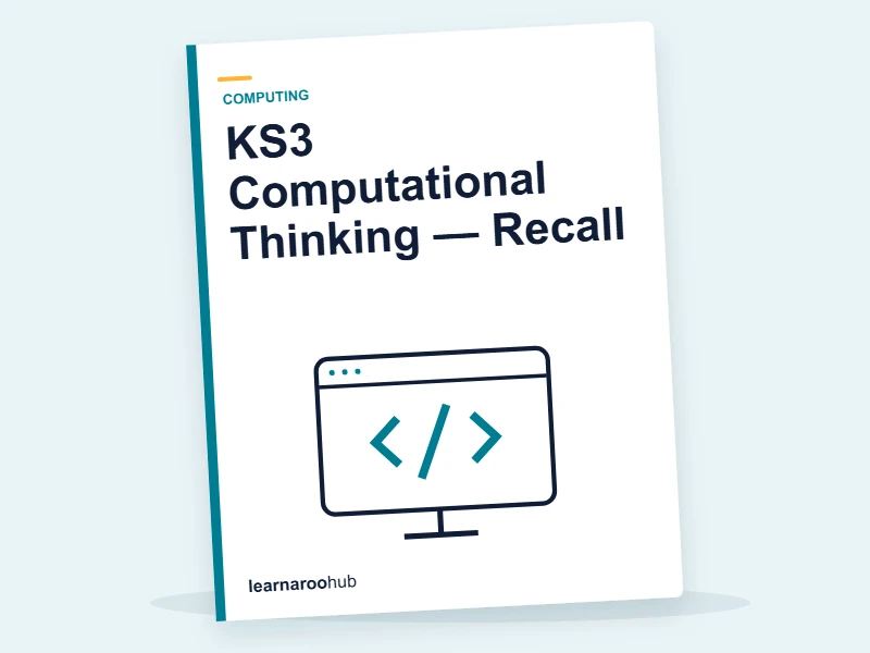 KS3 Computational Thinking — Recall — quiz cover