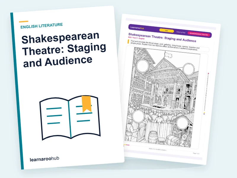 Shakespearean Theatre: Staging and Audience — colouring sheets cover