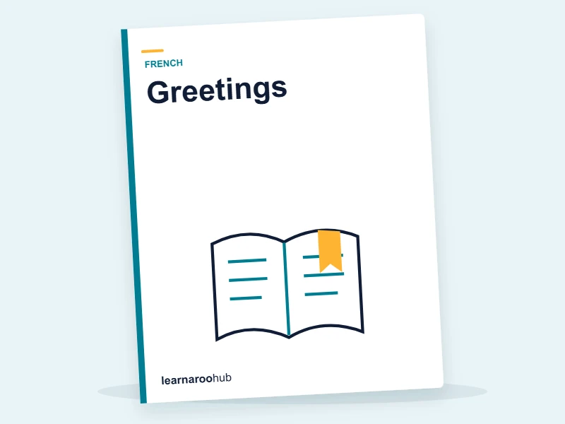KS3 French — Module 1: Greetings — e-learning module cover