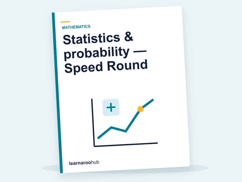 Statistics & probability — Speed Round — quiz cover