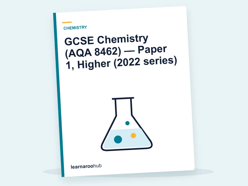 GCSE Chemistry (AQA 8462) — Paper 1, Higher (2022 series) — mock practice paper cover