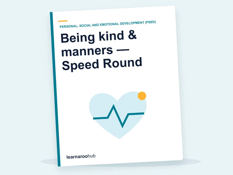 Being kind & manners — Speed Round — quiz cover