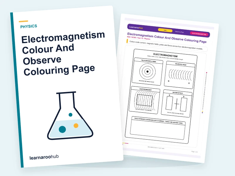 Electromagnetism Colour And Observe Colouring Page — colouring sheets cover