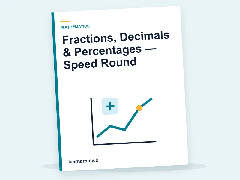 Fractions, Decimals & Percentages — Speed Round — quiz cover