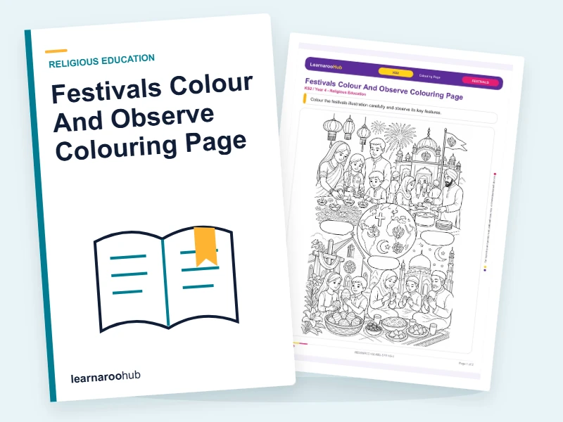 Festivals Colour And Observe Colouring Page — colouring sheets cover