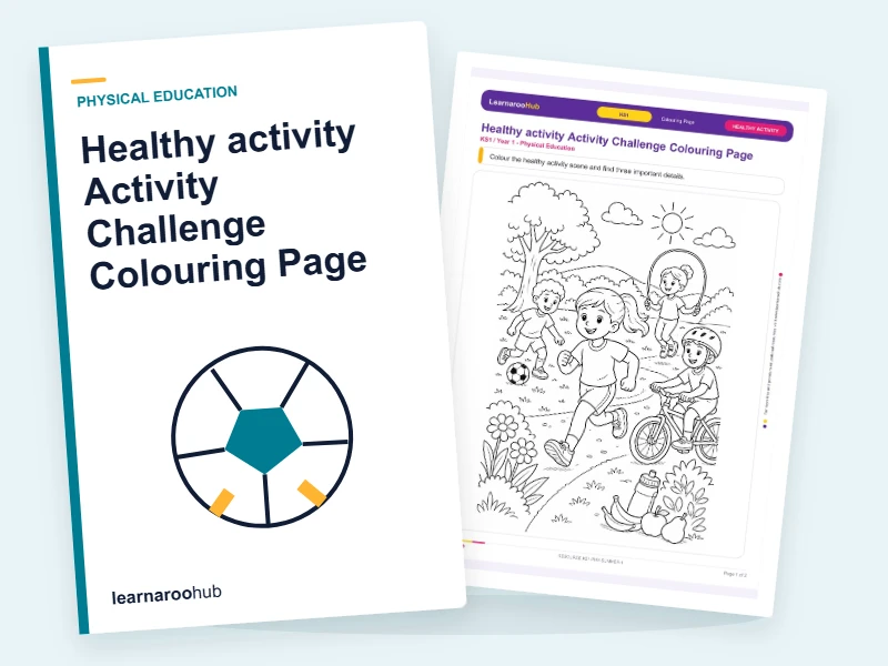 Healthy activity Activity Challenge Colouring Page — colouring sheets cover