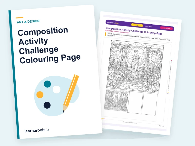 Composition Activity Challenge Colouring Page — colouring sheets cover