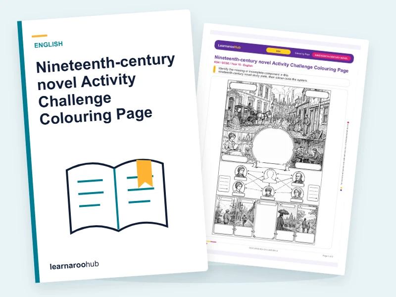 Nineteenth-century novel Activity Challenge Colouring Page — colouring sheets cover