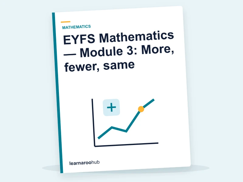 EYFS Mathematics — Module 3: More, fewer, same — e-learning module cover