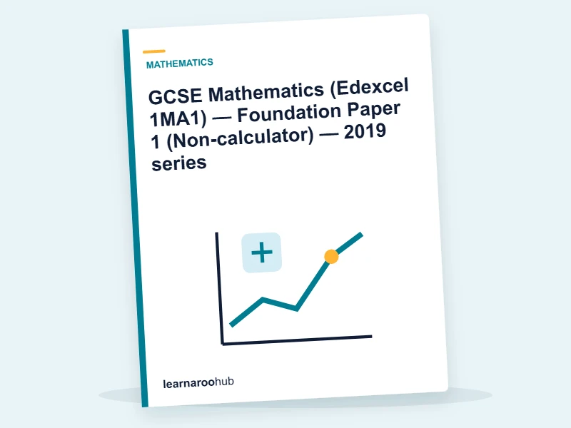 GCSE Mathematics (Edexcel 1MA1) — Foundation Paper 1 (Non-calculator) — 2019 series — mock practice paper cover