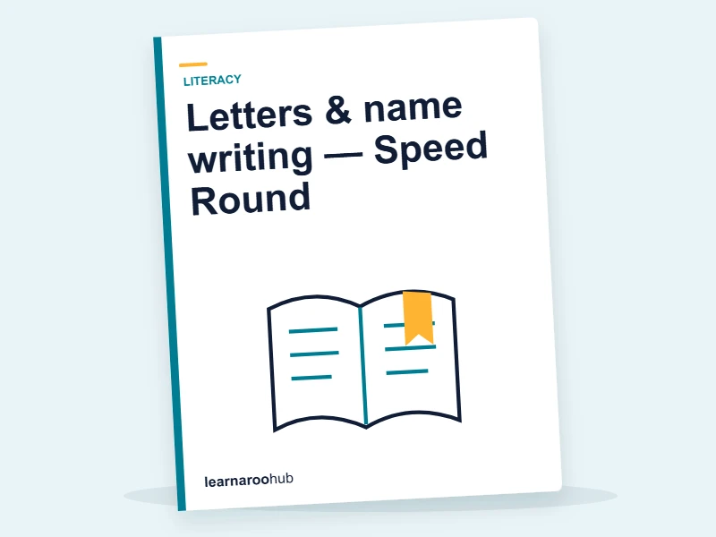 Letters & name writing — Speed Round — quiz cover