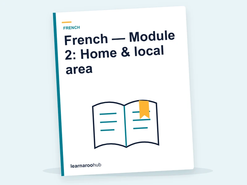 French — Module 2: Home & local area — e-learning module cover