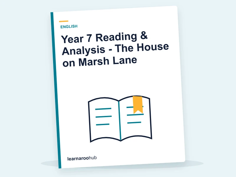 Year 7 Reading & Analysis - The House on Marsh Lane — printable / pdf cover