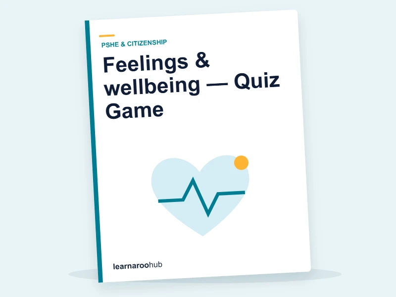 Feelings & wellbeing — Quiz Game — quiz cover