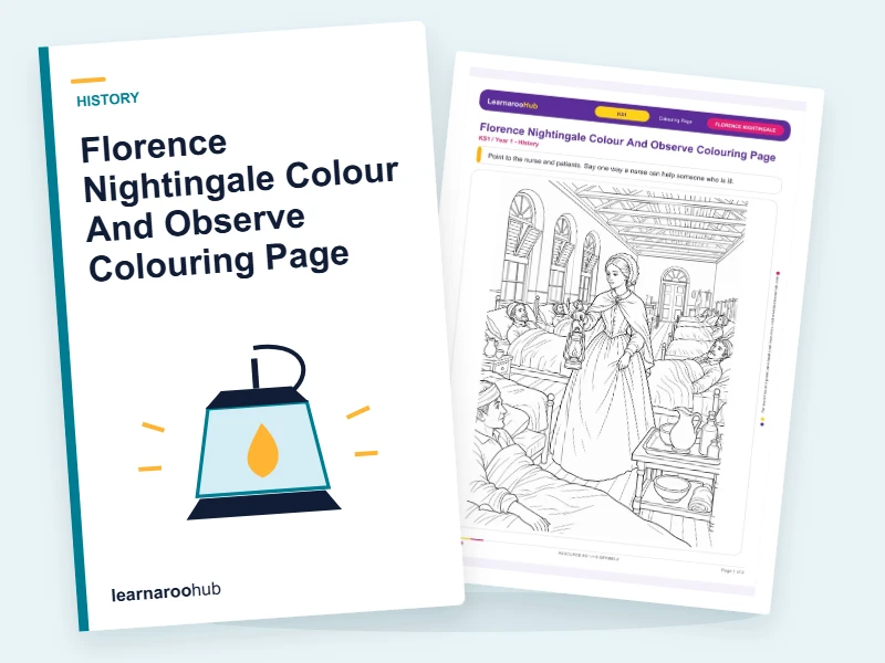 Florence Nightingale Colour And Observe Colouring Page — colouring sheets cover