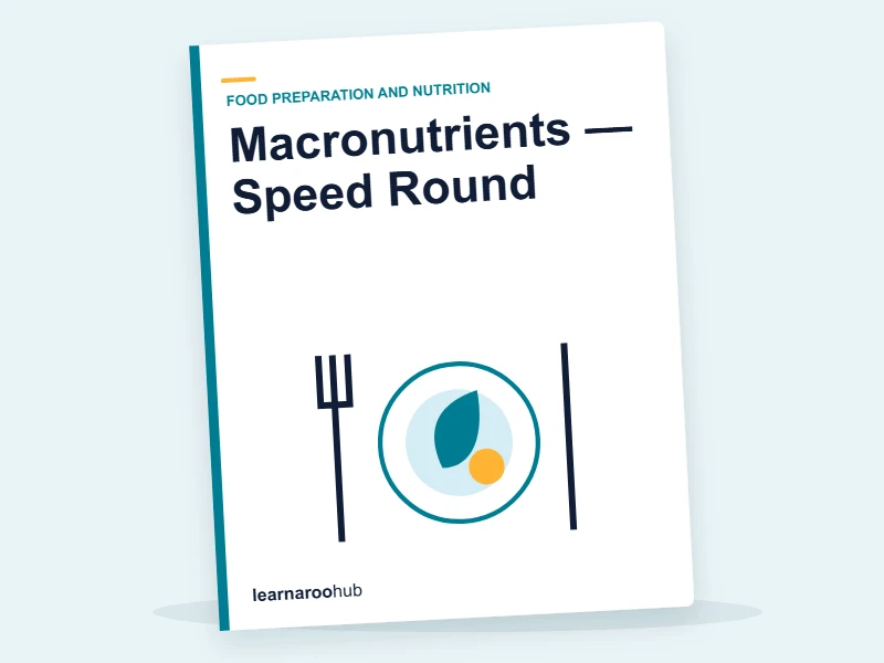 Macronutrients — Speed Round — quiz cover