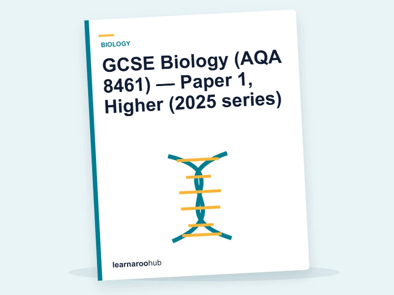 GCSE Biology (AQA 8461) — Paper 1, Higher (2025 series) — mock practice paper cover
