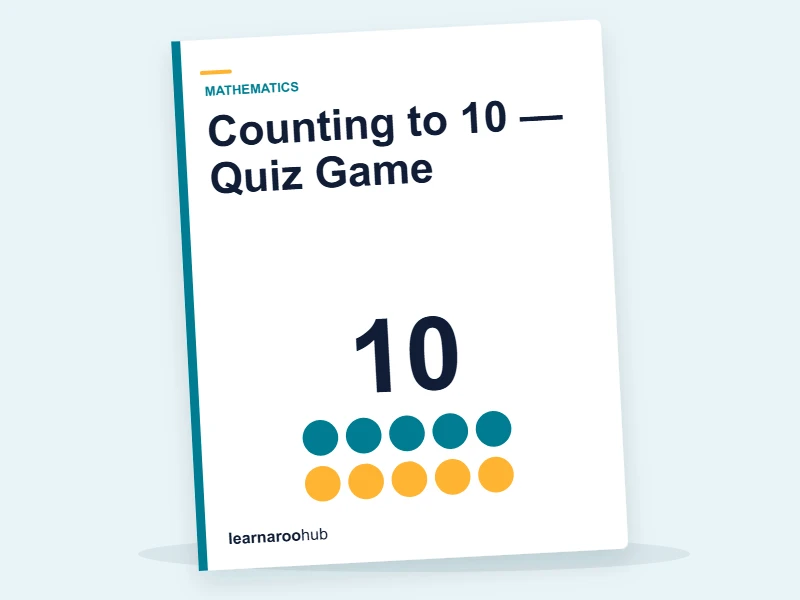 Counting to 10 — Quiz Game — quiz cover