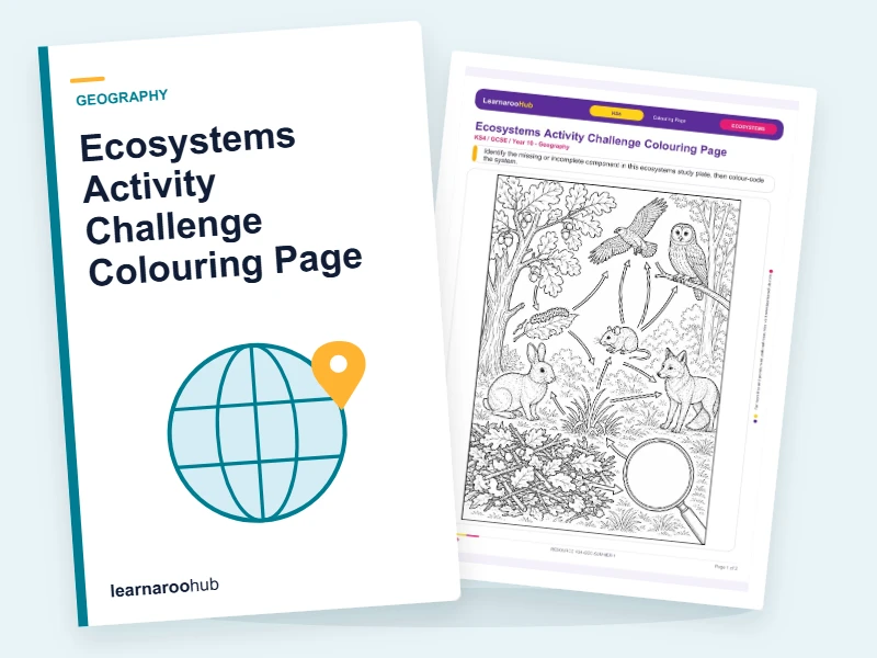 Ecosystems Activity Challenge Colouring Page — colouring sheets cover