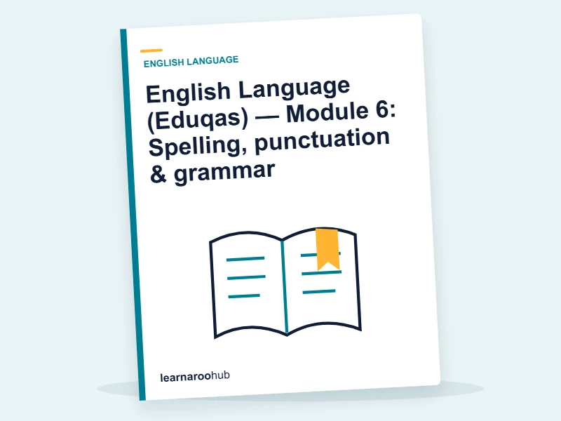 English Language (Eduqas) — Module 6: Spelling, punctuation & grammar — e-learning module cover