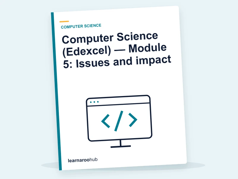 Computer Science (Edexcel) — Module 5: Issues and impact — e-learning module cover
