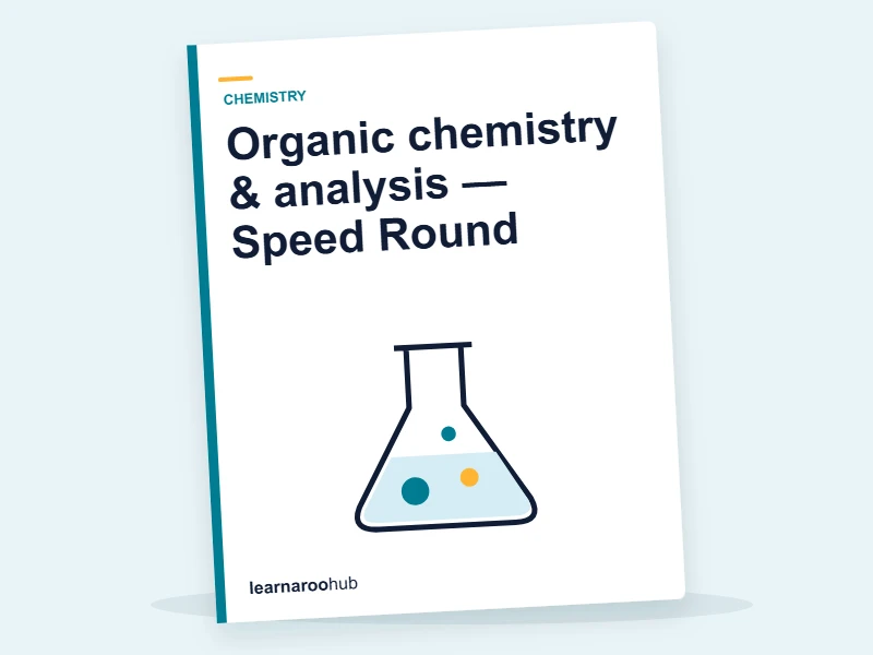 Organic chemistry & analysis — Speed Round — quiz cover