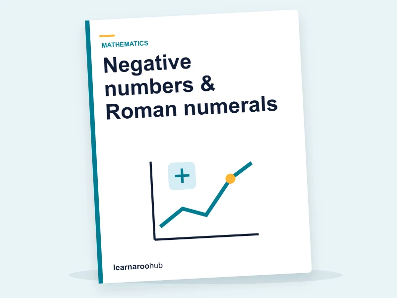 KS2 Maths — Module 5: Negative numbers & Roman numerals — e-learning module cover