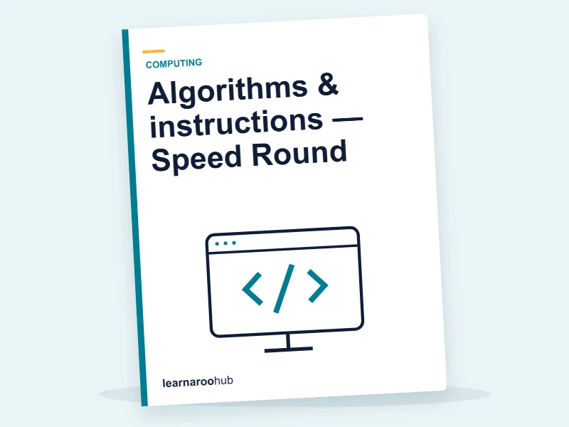 Algorithms & instructions — Speed Round — quiz cover