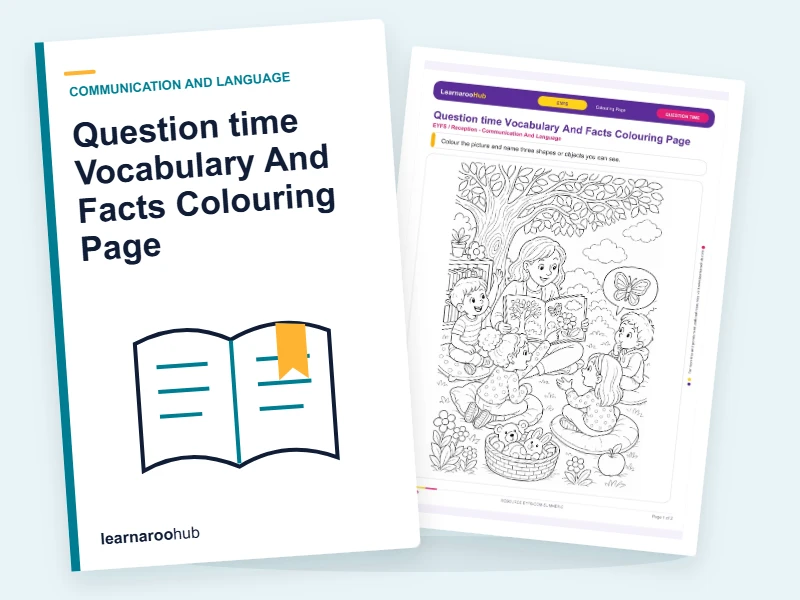 Question time Vocabulary And Facts Colouring Page — colouring sheets cover