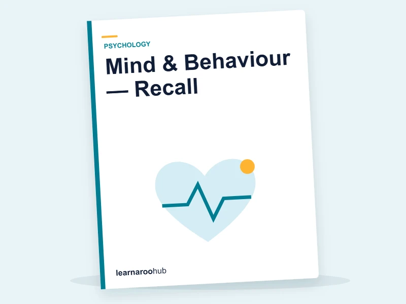 Mind & Behaviour — Recall — quiz cover