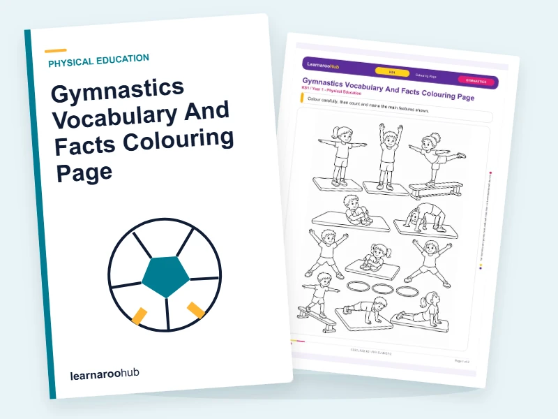 Gymnastics Vocabulary And Facts Colouring Page — colouring sheets cover