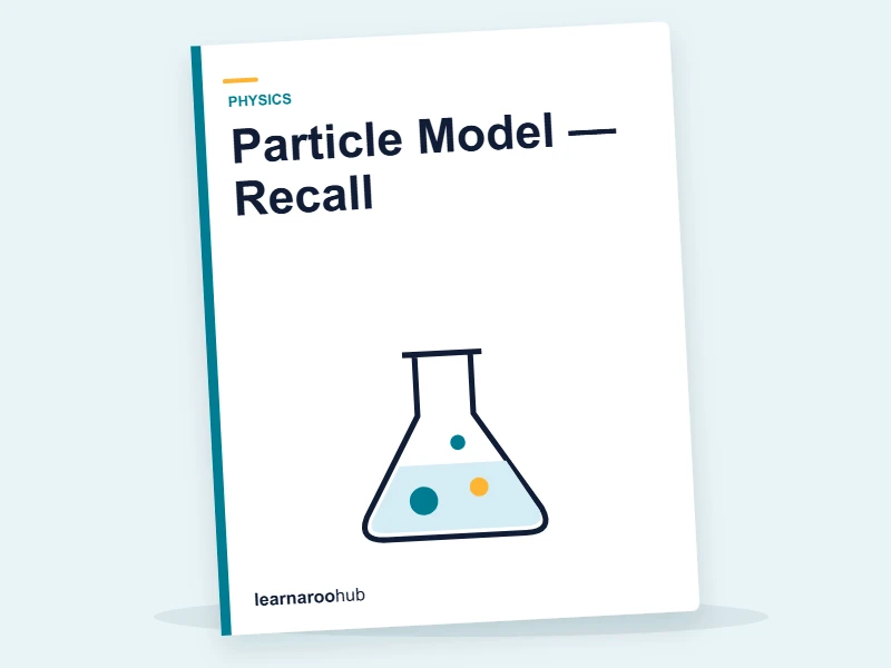 Particle Model — Recall — quiz cover