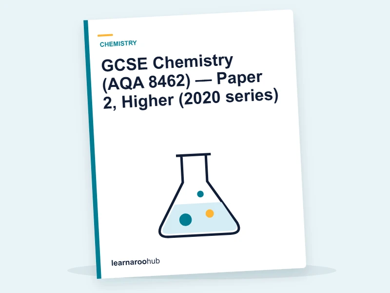 GCSE Chemistry (AQA 8462) — Paper 2, Higher (2020 series) — mock practice paper cover