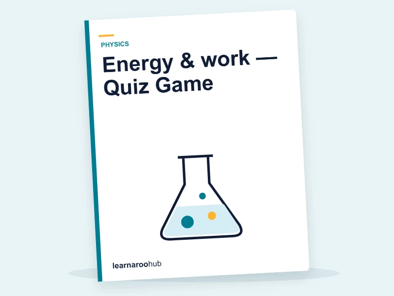 Energy & work — Quiz Game — quiz cover