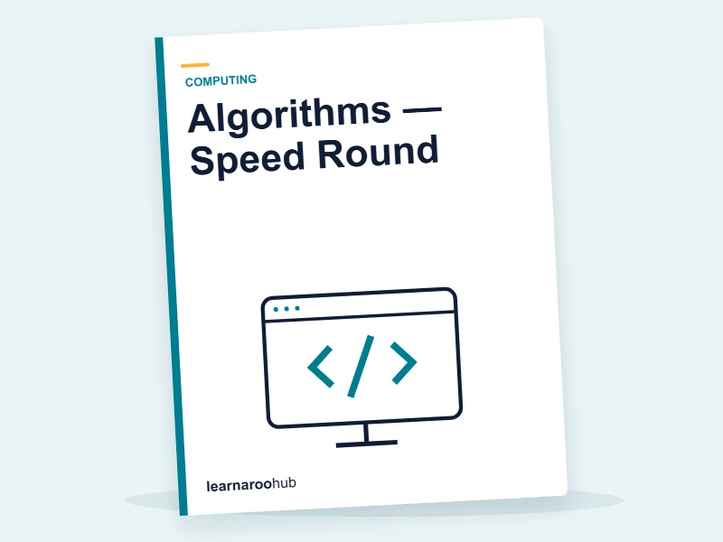 Algorithms — Speed Round — quiz cover