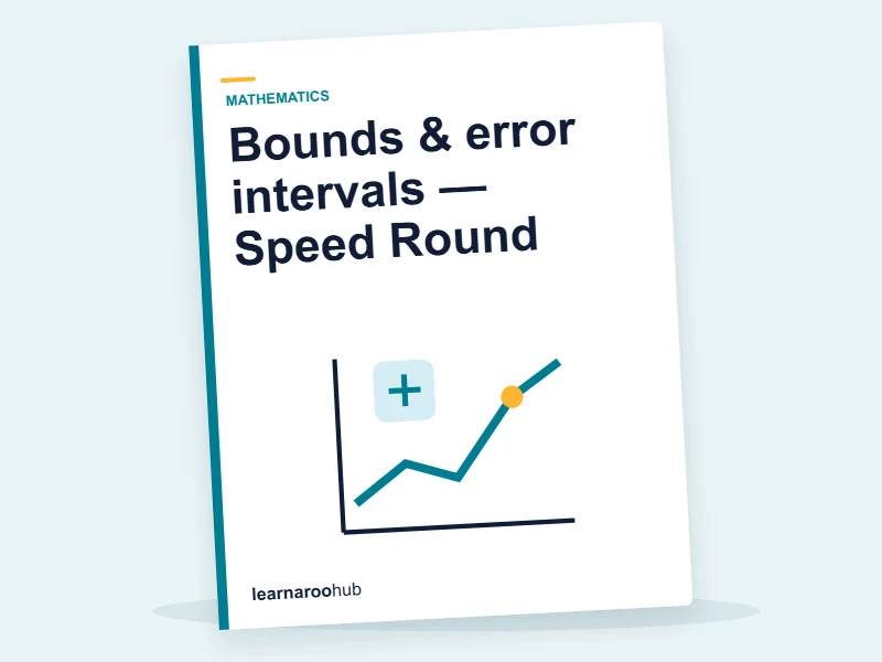 Bounds & error intervals — Speed Round — quiz cover