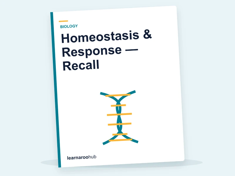 Homeostasis & Response — Recall — quiz cover