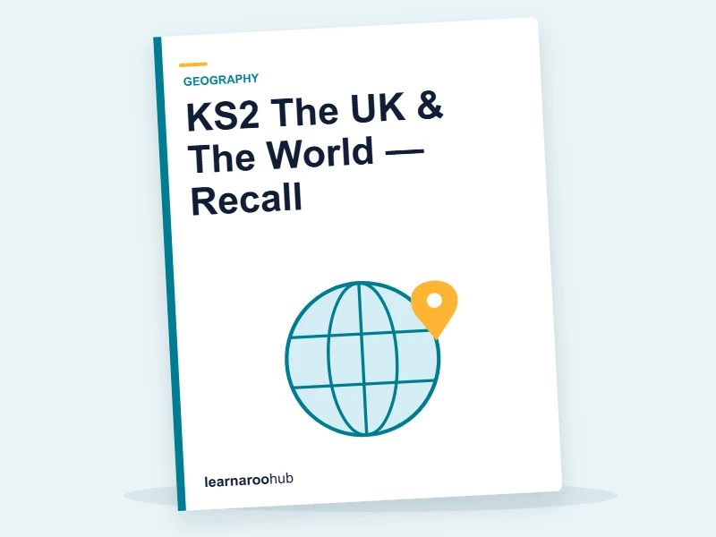 KS2 The UK & The World — Recall — quiz cover
